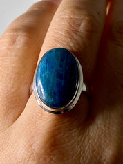 Malgache Neon Blue Apatite Ring(UV437)