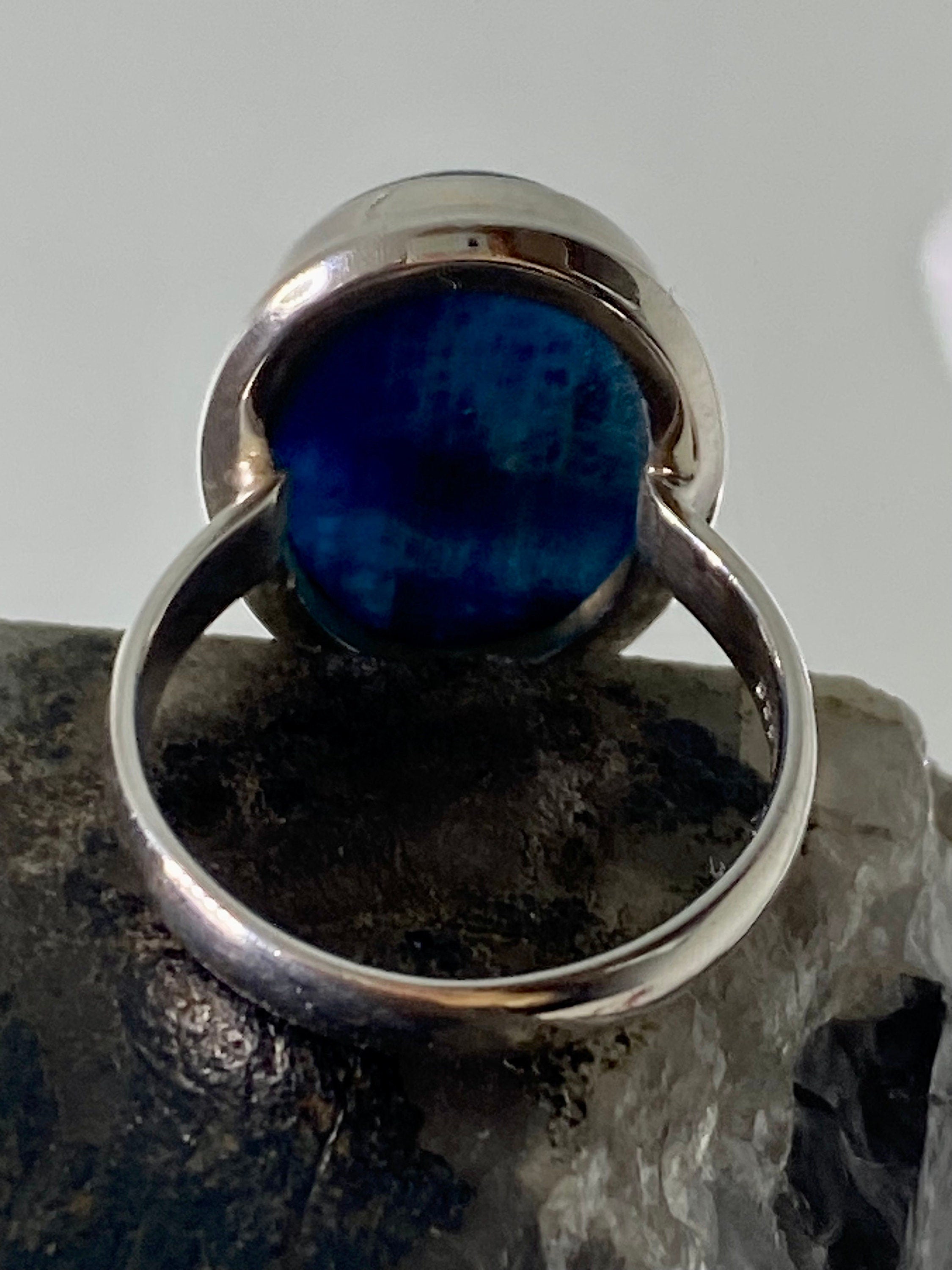 Malgache Neon Blue Apatite Ring(UV437)