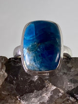 Malgache Neon Blue Apatite Ring(UV475)