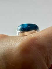 Malgache Neon Blue Apatite Ring(UV490)