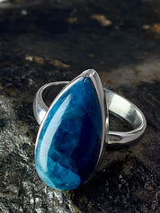 Malgache Neon Blue Apatite Ring(UV490)