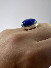 Natural Lapis Lazuli and Silver Ring (UV2917)