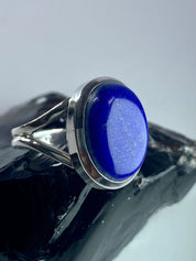 Natural Lapis Lazuli and Silver Ring (UV2917)