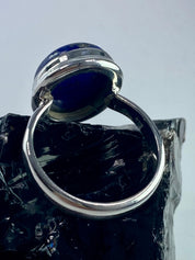 Natural Lapis Lazuli and Silver Ring (UV3314)