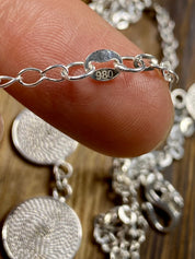 Silver Disk Spiral Necklace