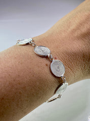 An Original Sterling 925 Silver Disk Spiral Bracelet