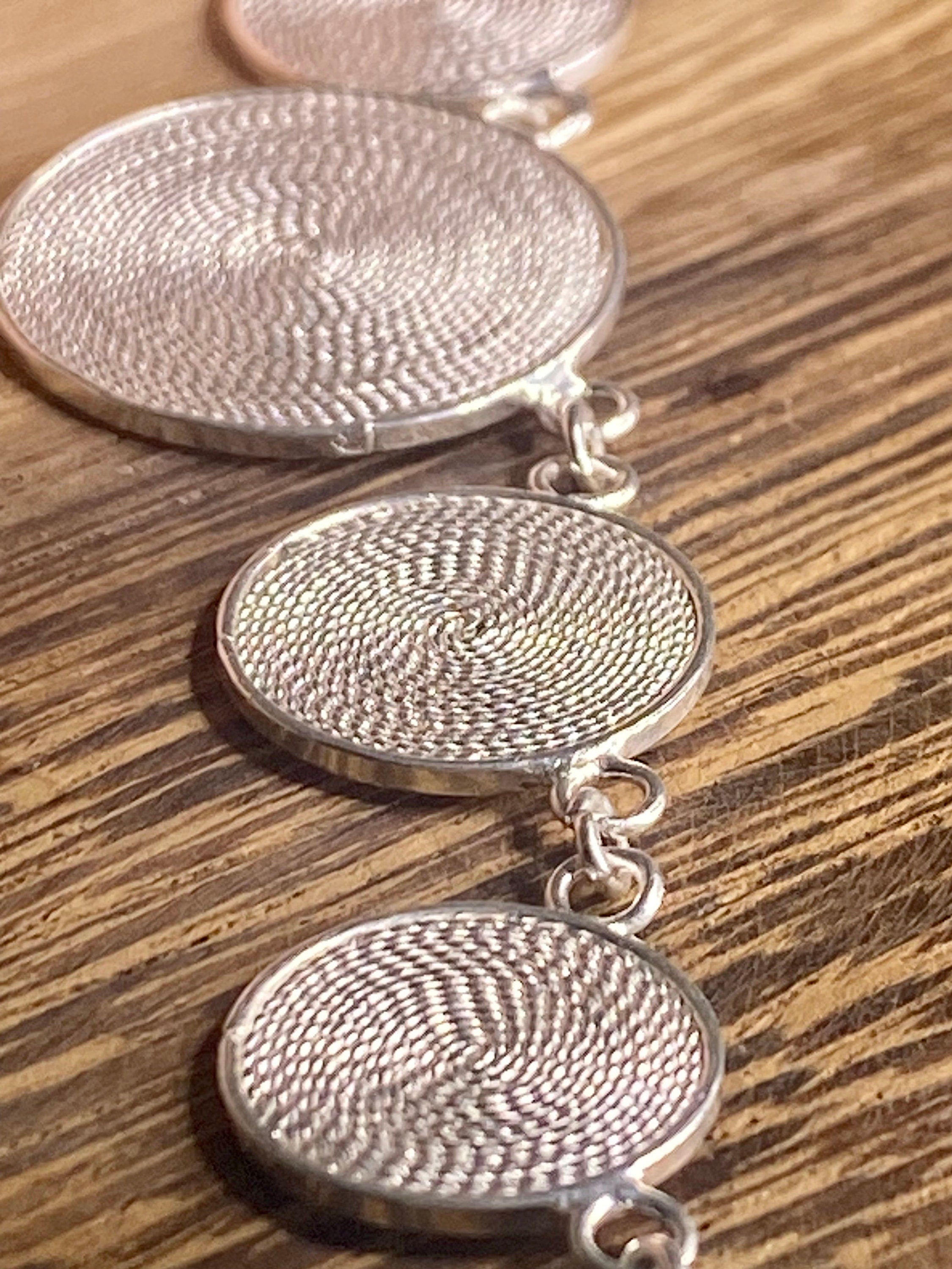 Silver Disk Spiral Necklace