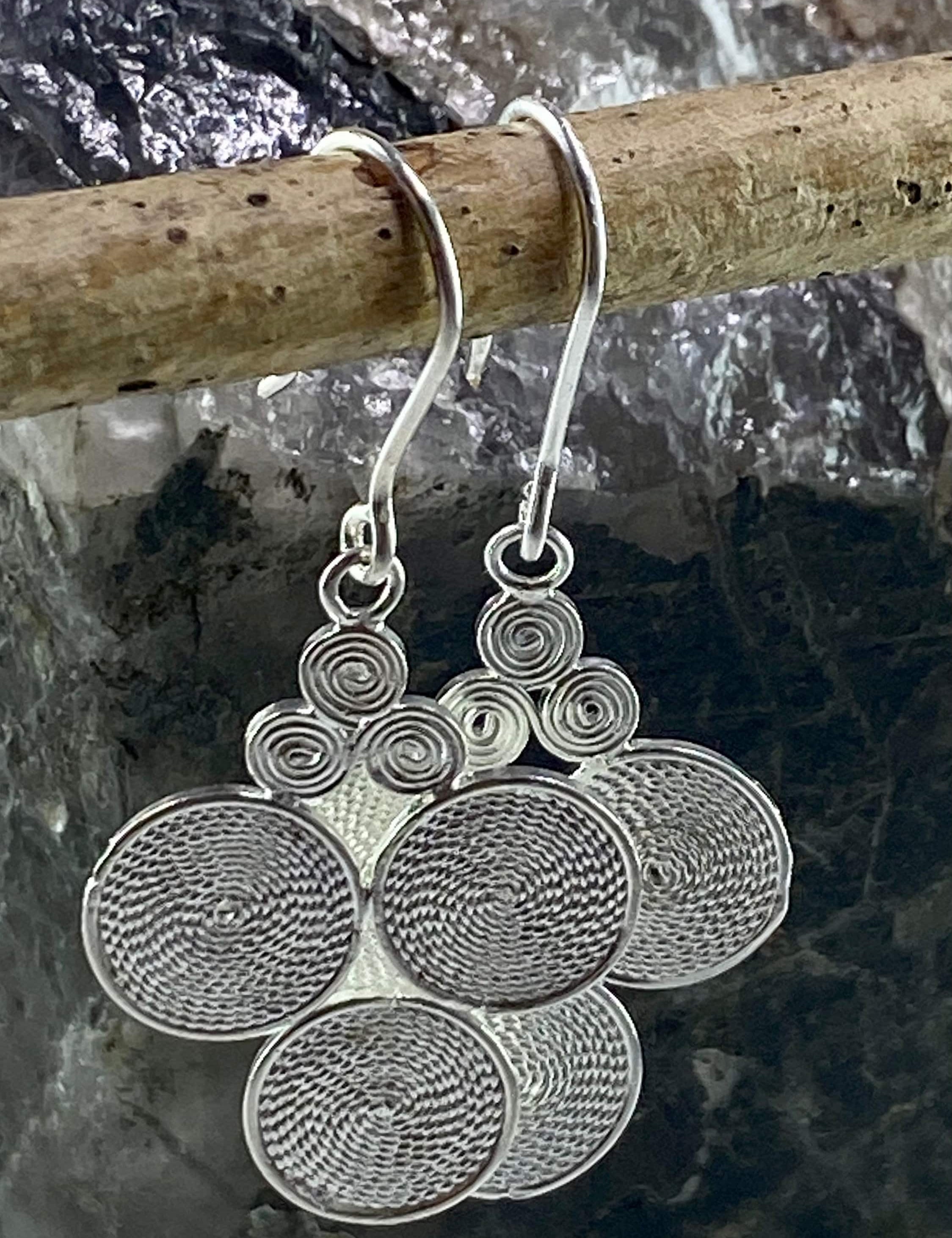 Spiral Silver Earrings - Oak Island Signature Piece