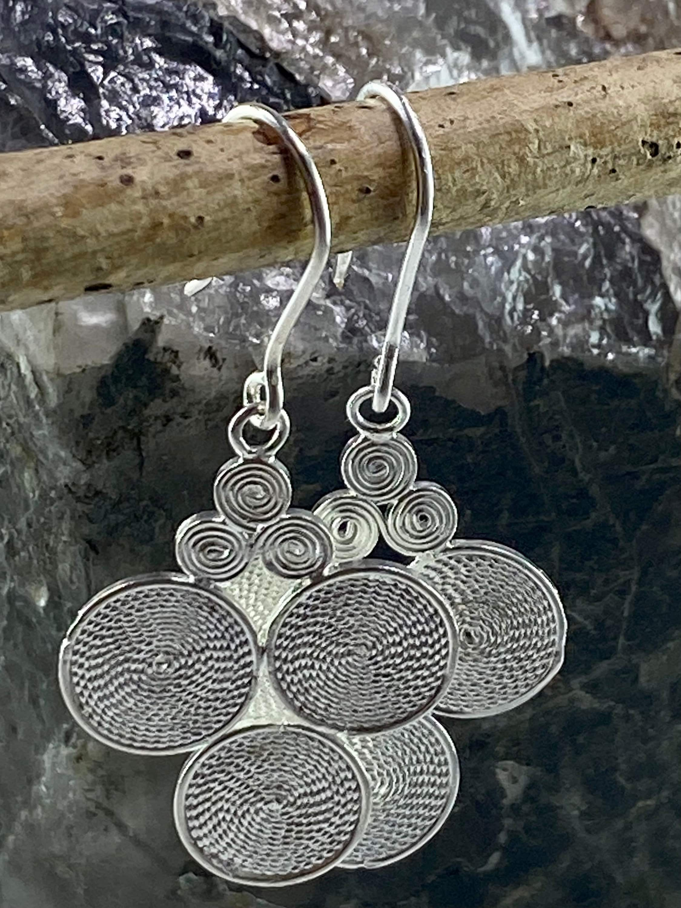 Spiral Silver Earrings - Oak Island Signature Piece