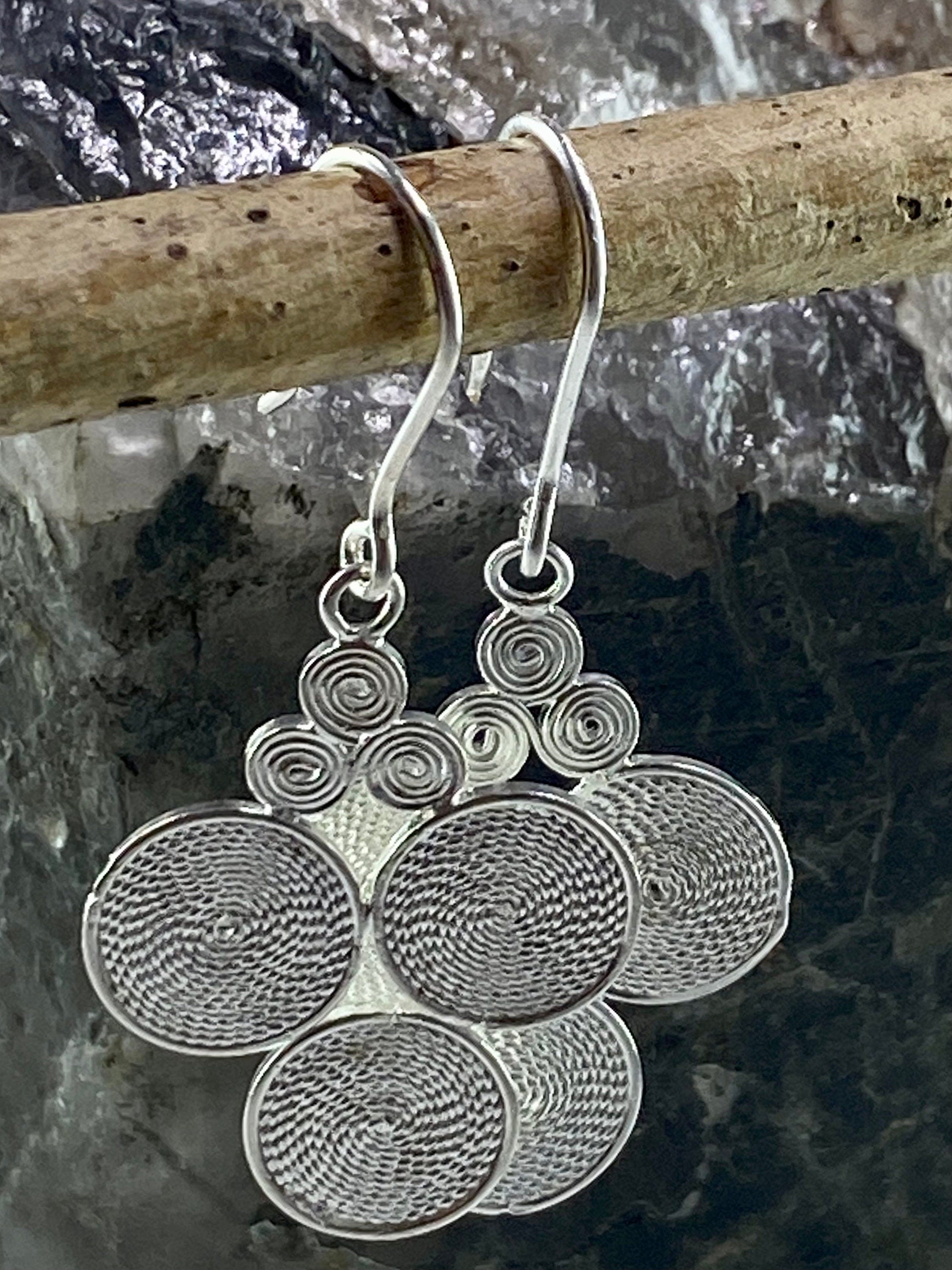 Spiral Silver Earrings