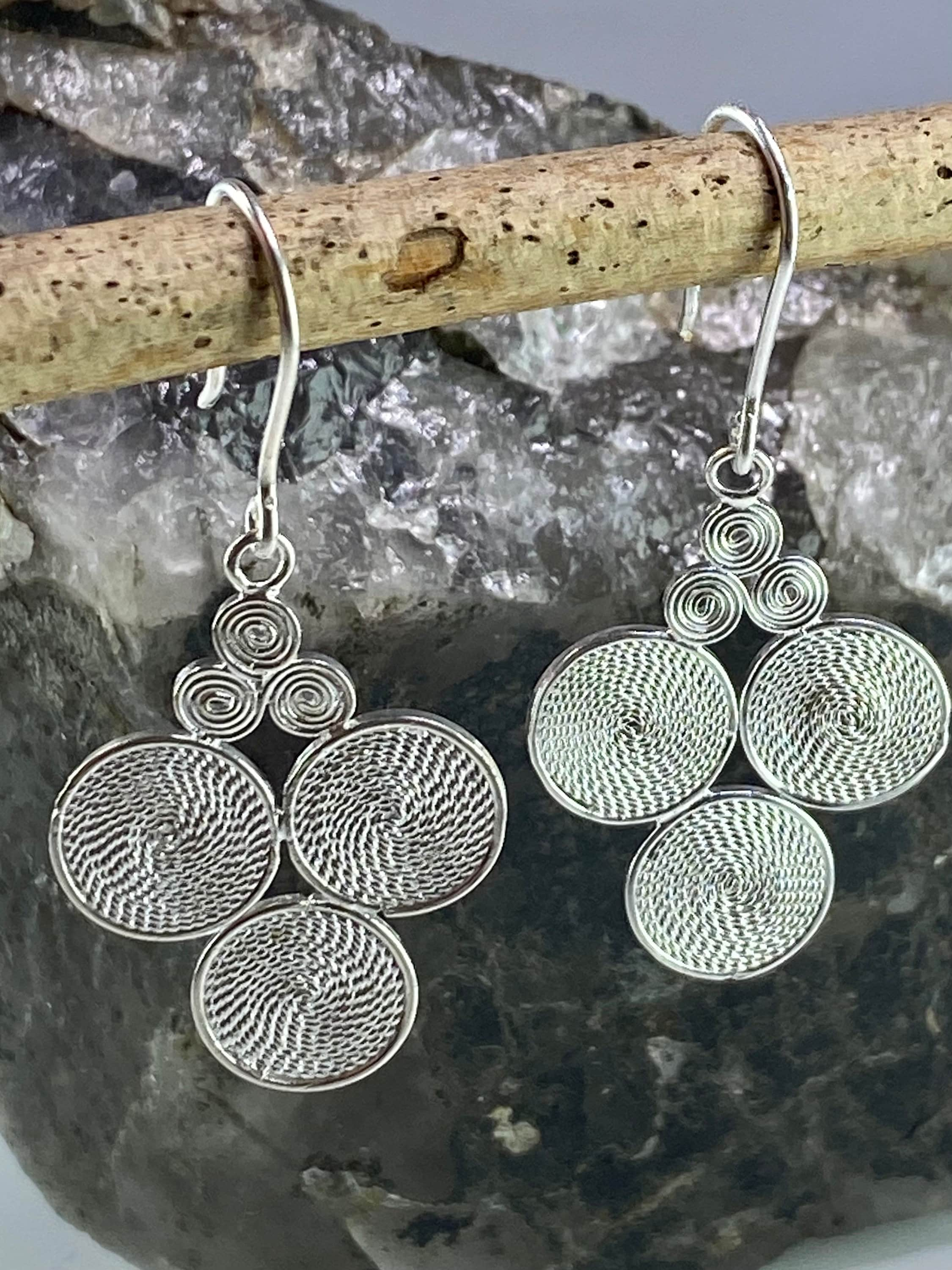 Spiral Silver Earrings - Oak Island Signature Piece