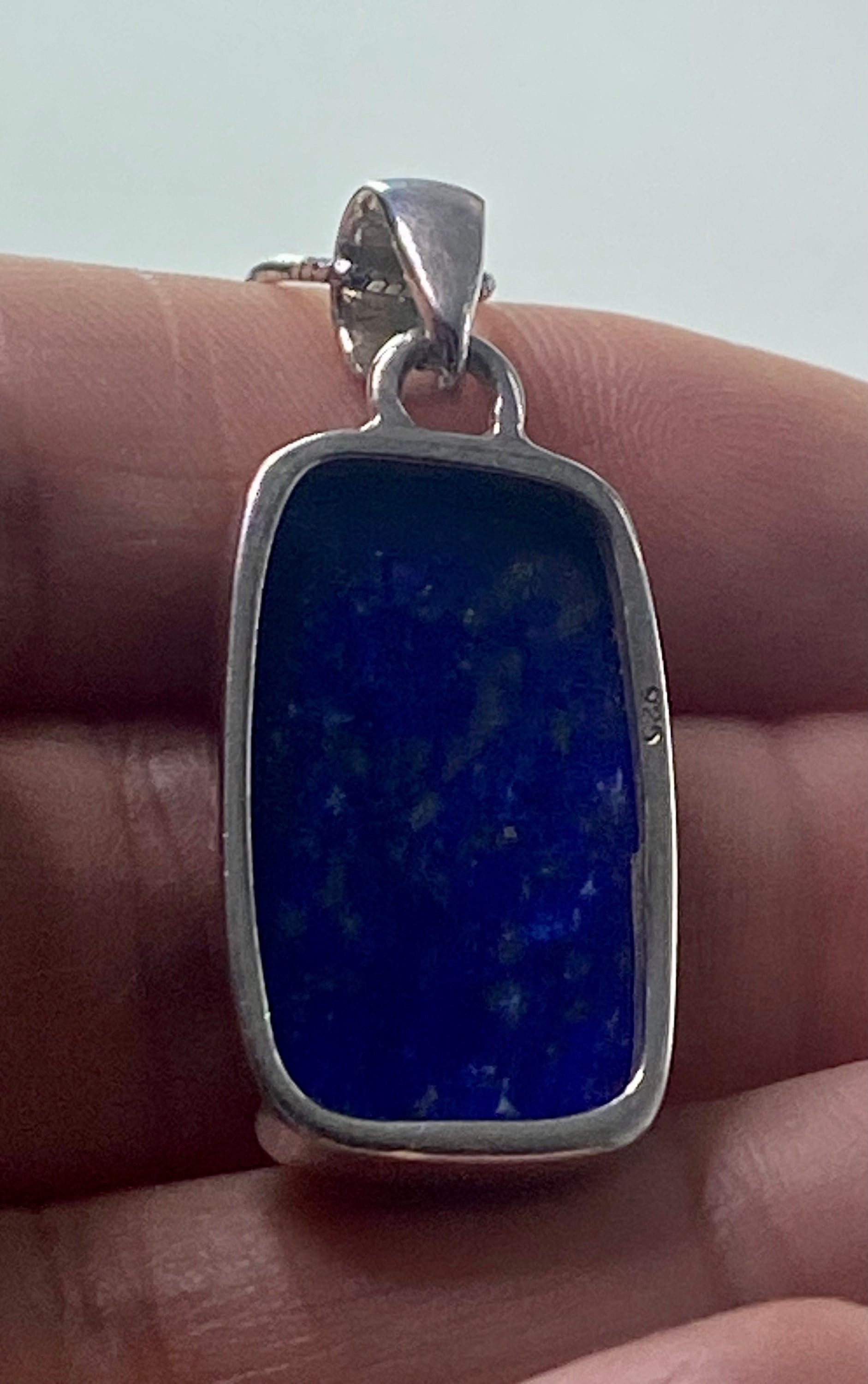 Lapis Lazuli(A+) 925 Silver Pendant (UV2519)