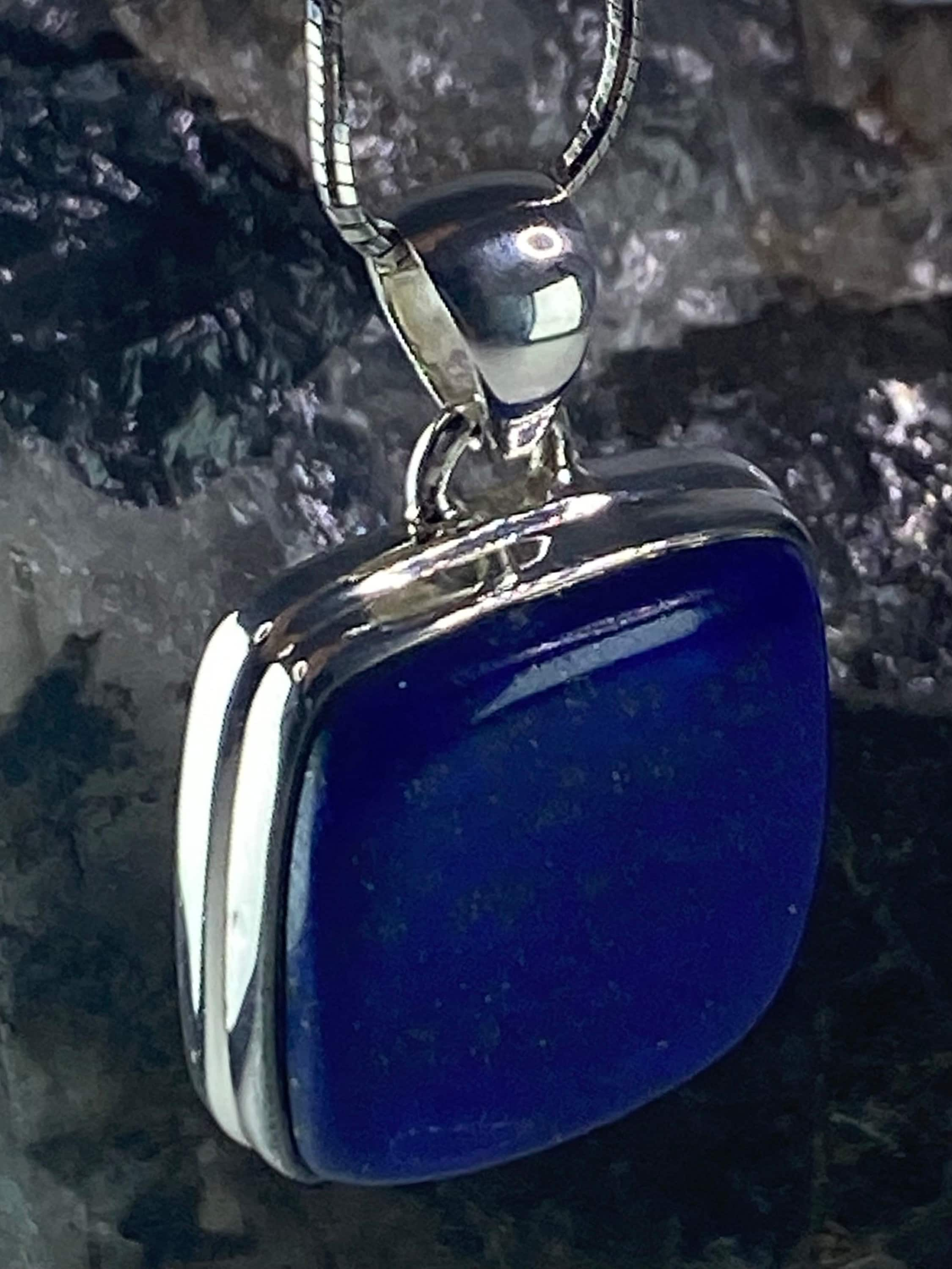 Lapis Lazuli(A+) 925 Silver Pendant (UV2531)