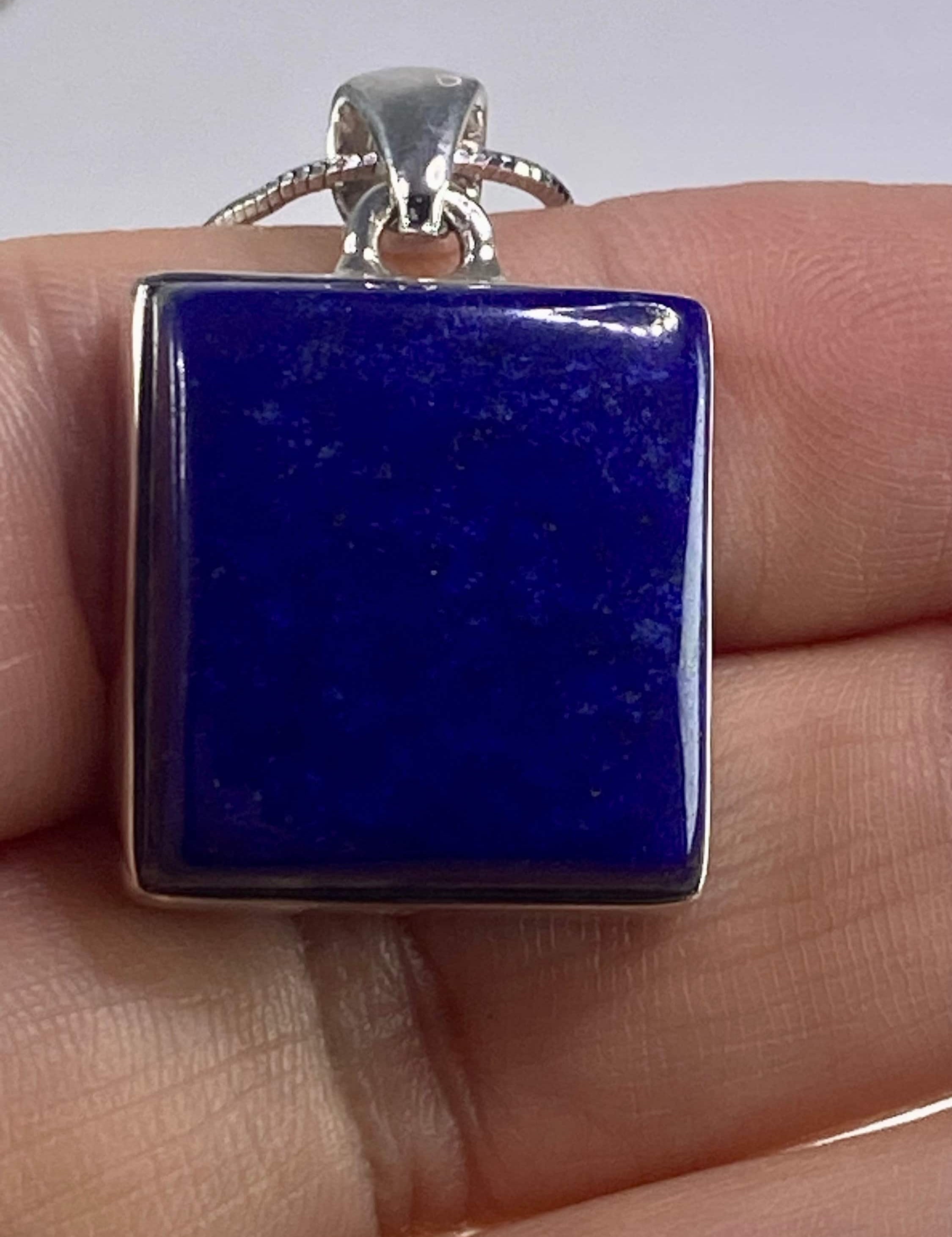 Lapis Lazuli(A+) 925 Silver Pendant (UV2625)