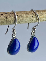 Natural Lapis Lazuli and Silver Dangle Earrings (UV1387)