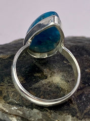 Malgache Neon Blue Apatite Ring(UV490)