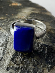 Natural Lapis Lazuli and Silver Ring (UV2742)