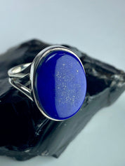 Natural Lapis Lazuli and Silver Ring (UV2937)