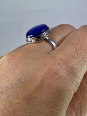 Natural Lapis Lazuli and Silver Ring (UV3314)