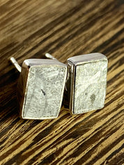 MUONIONALUSTA meteorite sweden sterling sliver studs (UV115)