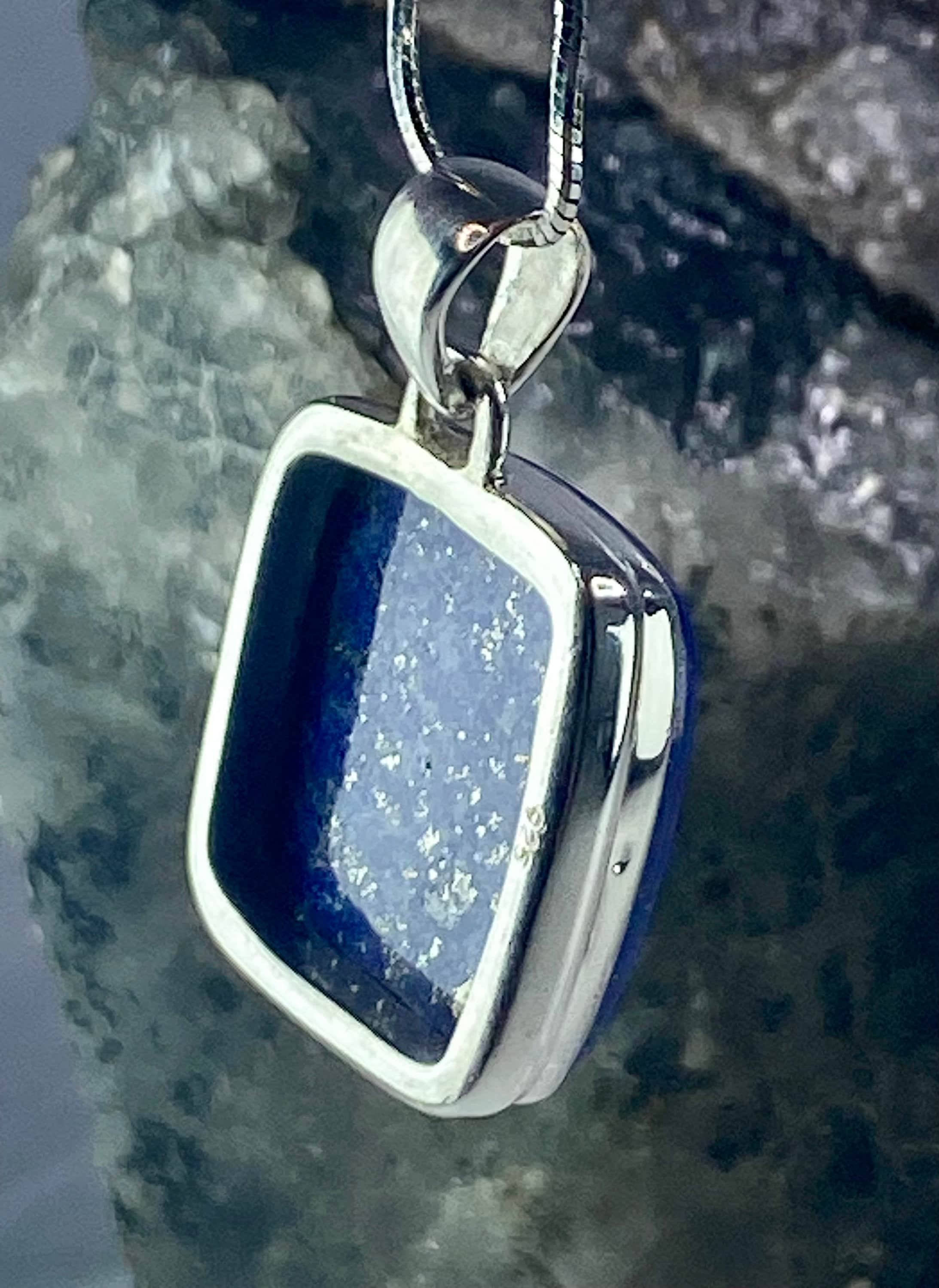 Lapis Lazuli(A+) 925 Silver Pendant (UV2531)