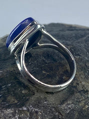 Natural Lapis Lazuli and Silver Ring (UV2756)