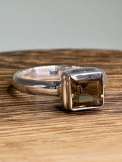 Smoky Quartz and Sterling Silver Ring (UV)