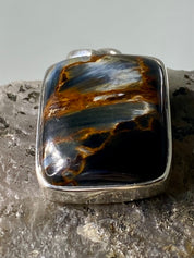 Natural Brown Pietersite 925 Silver Pendant (UV2108)