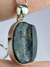 Ancient Roman Glass and Silver Pendant