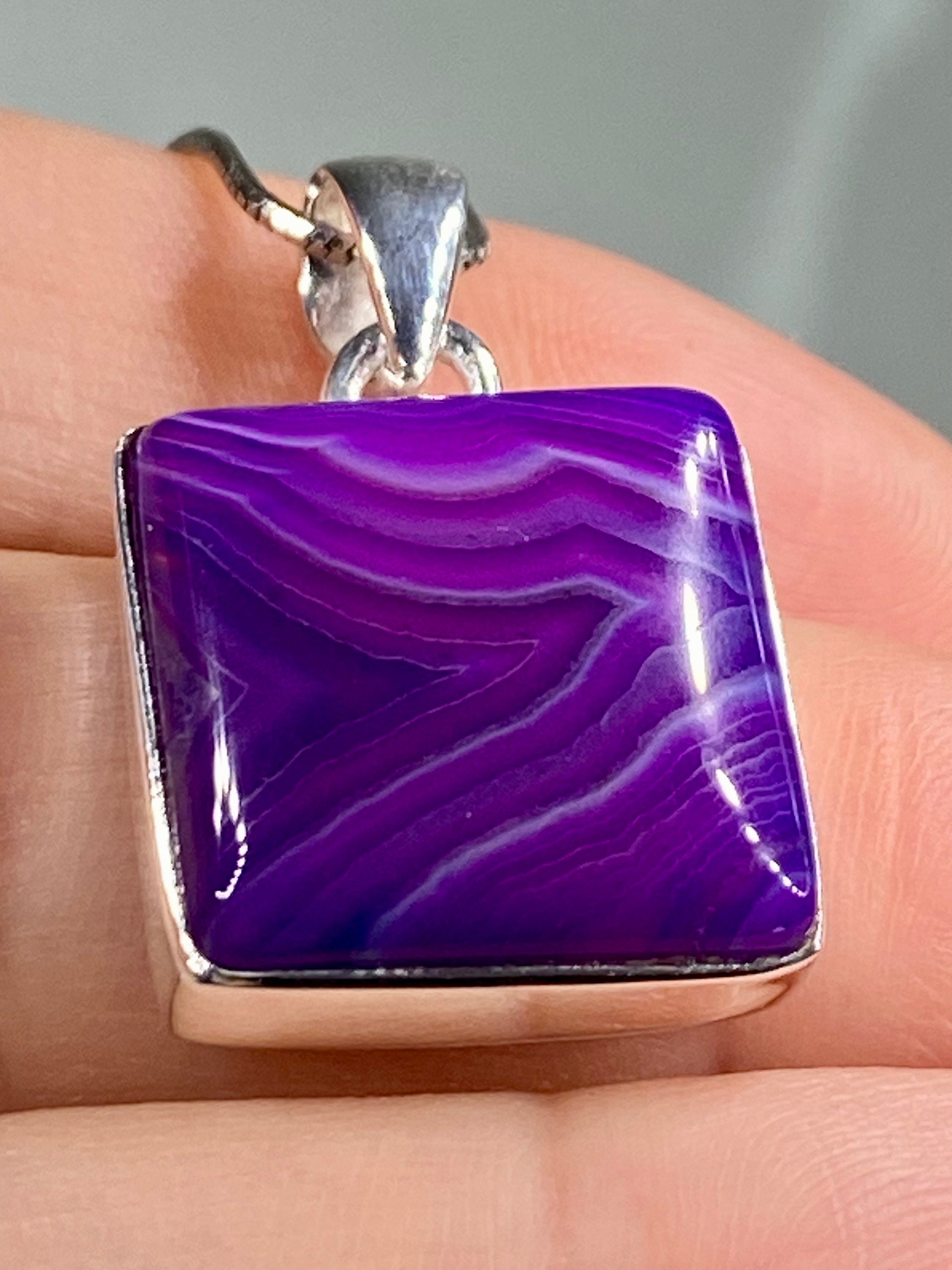 Offers Purple Agate Stone Necklace