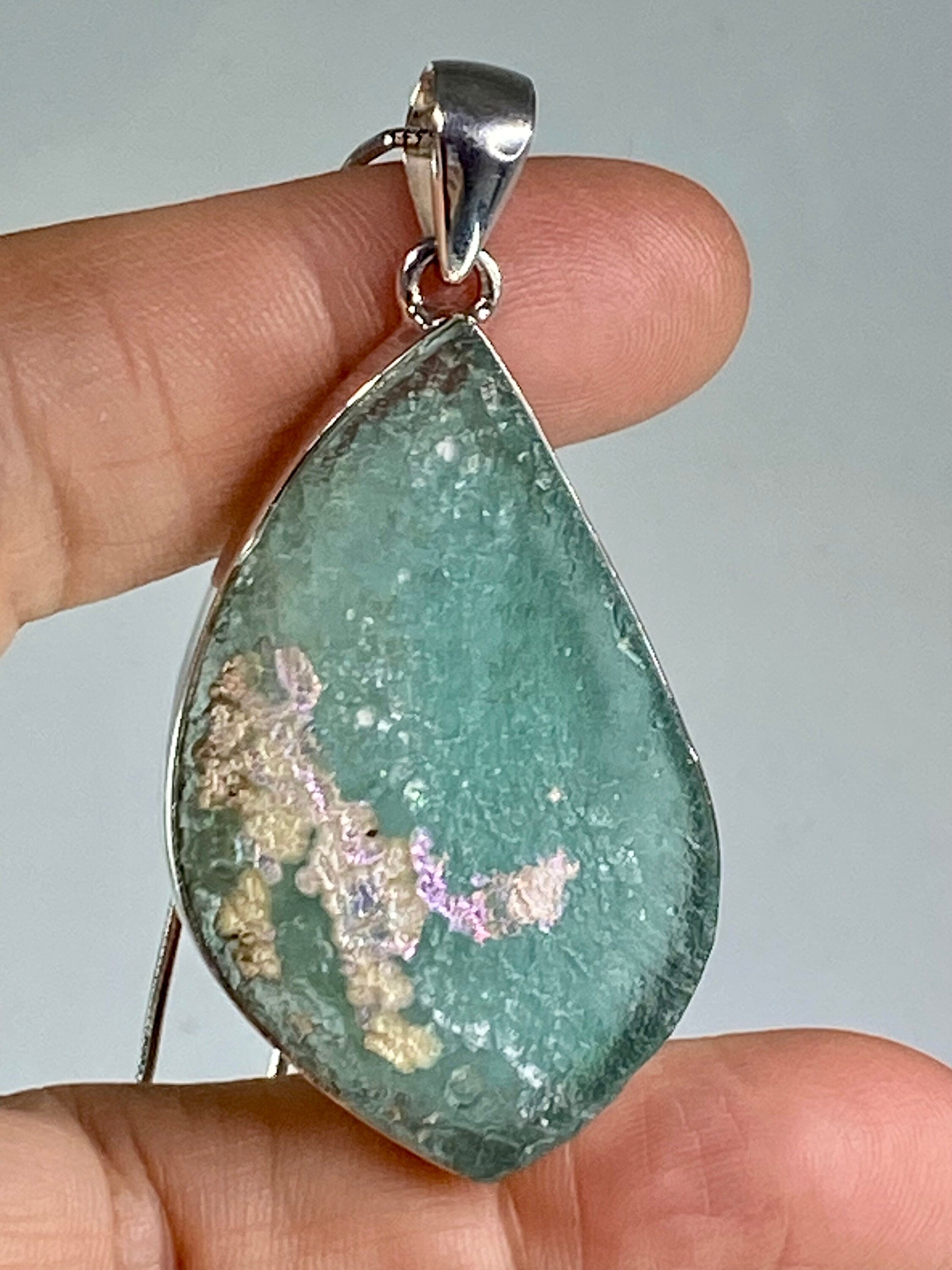 Ancient Roman Glass and Silver Pendant