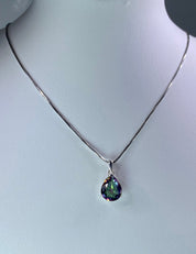 Mystic Topaz and Silver Pendant