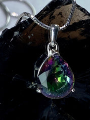 Mystic Topaz and Silver Pendant