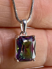 Mystic Topaz and Silver Pendant