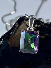 Mystic Topaz and Silver Pendant