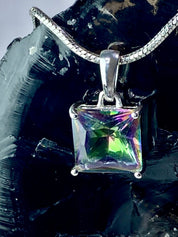 Mystic Topaz and Silver Pendant