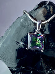 Mystic Topaz and Silver Pendant