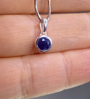 Raw Sapphire and Silver Pendant