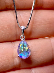 Mystic Topaz and Silver Pendant