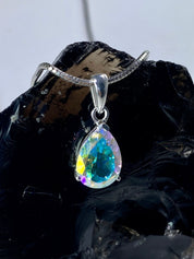 Mystic Topaz and Silver Pendant