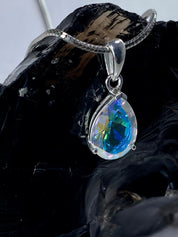 Mystic Topaz and Silver Pendant