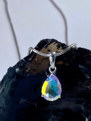 Mystic Topaz and Silver Pendant