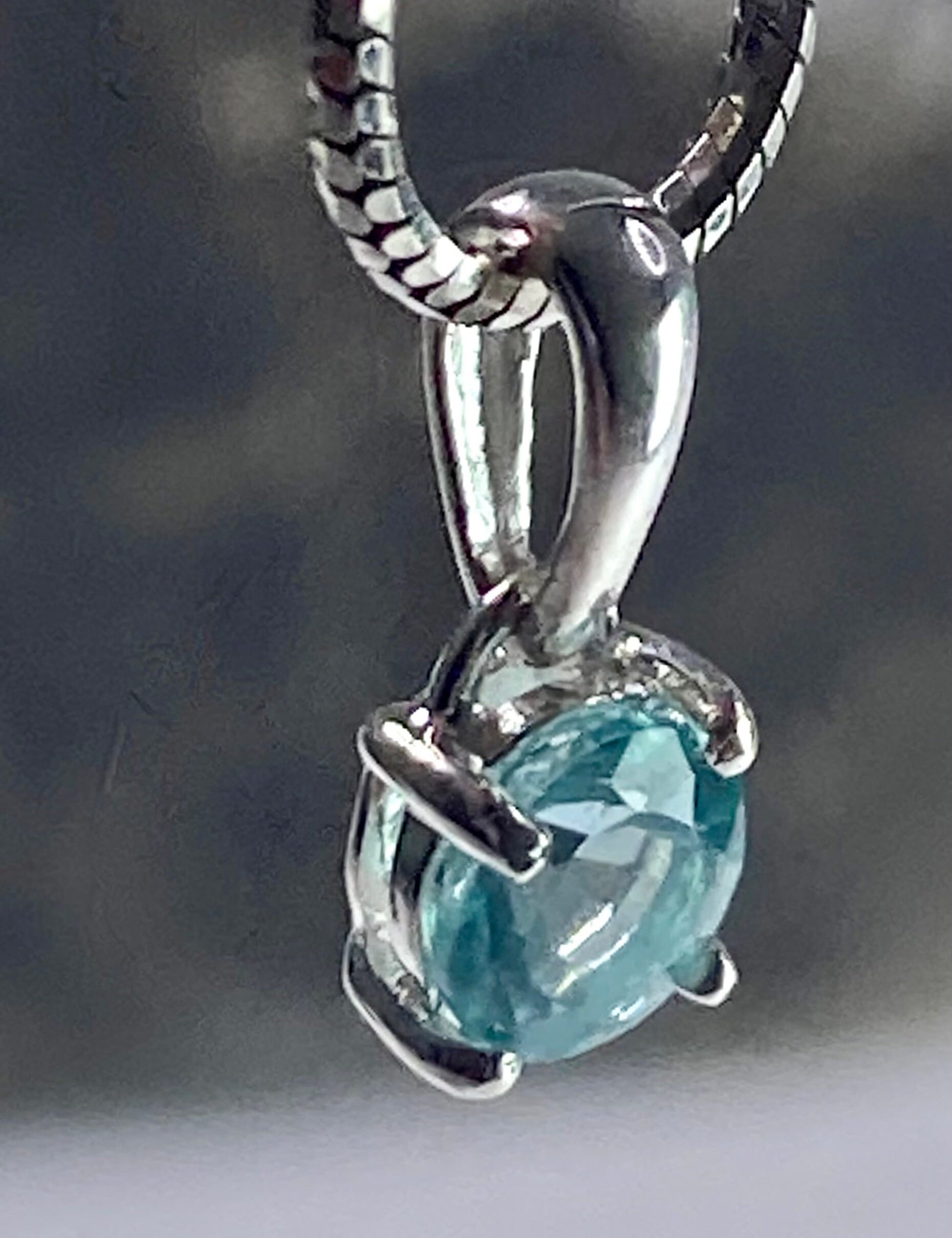 Neon Blue Apatite Pendant and Silver Pendant