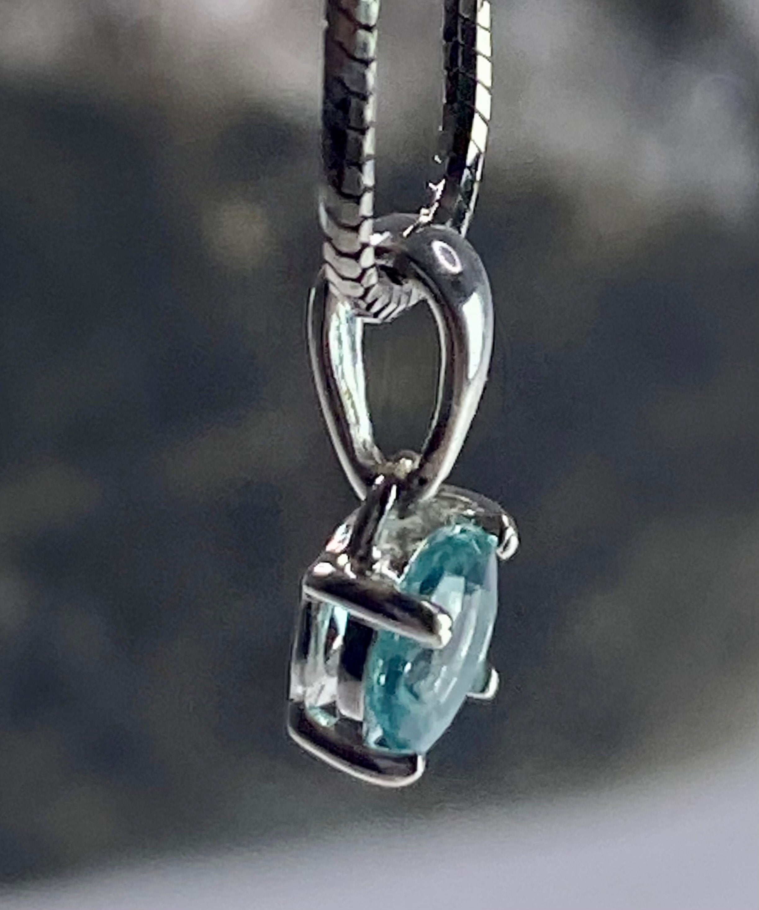 Neon Blue Apatite Pendant and Silver Pendant