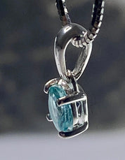 Neon Blue Apatite Pendant and Silver Pendant