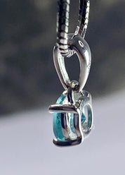 Neon Blue Apatite Pendant and Silver Pendant
