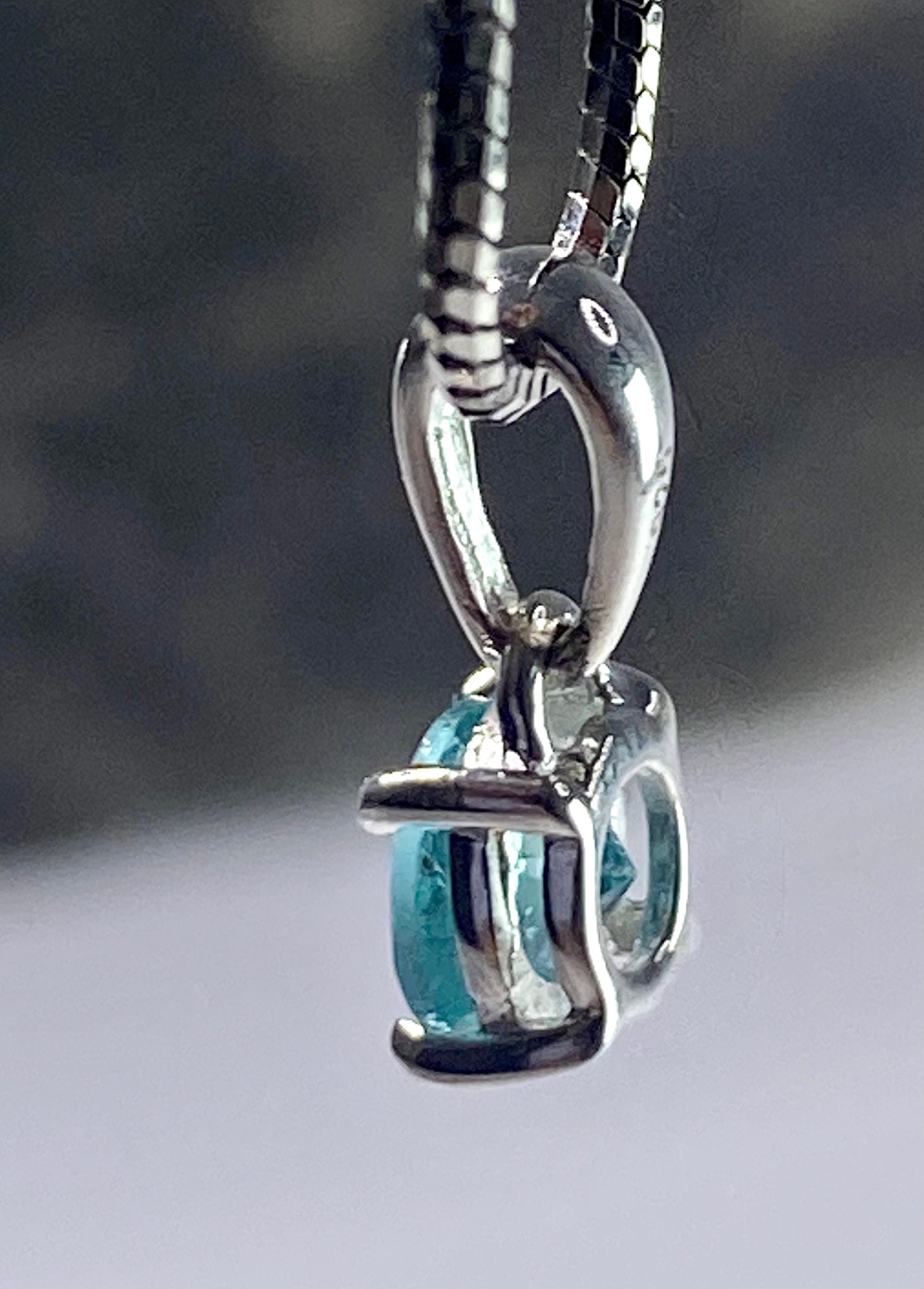 Neon Blue Apatite Pendant and Silver Pendant
