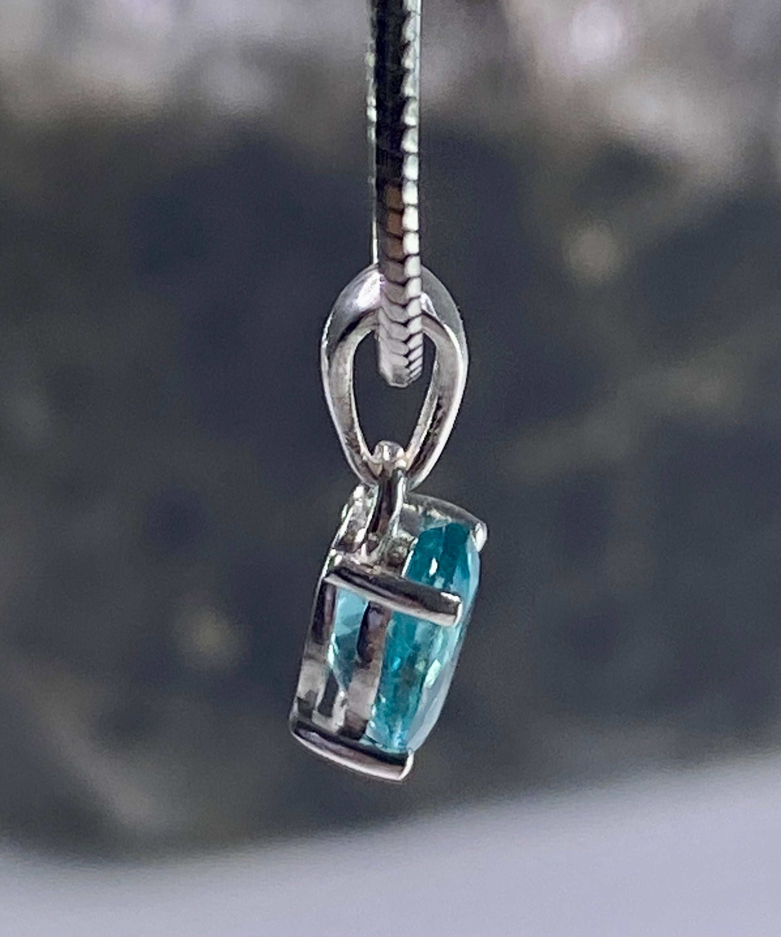 Neon Blue Apatite Pendant and Silver Pendant