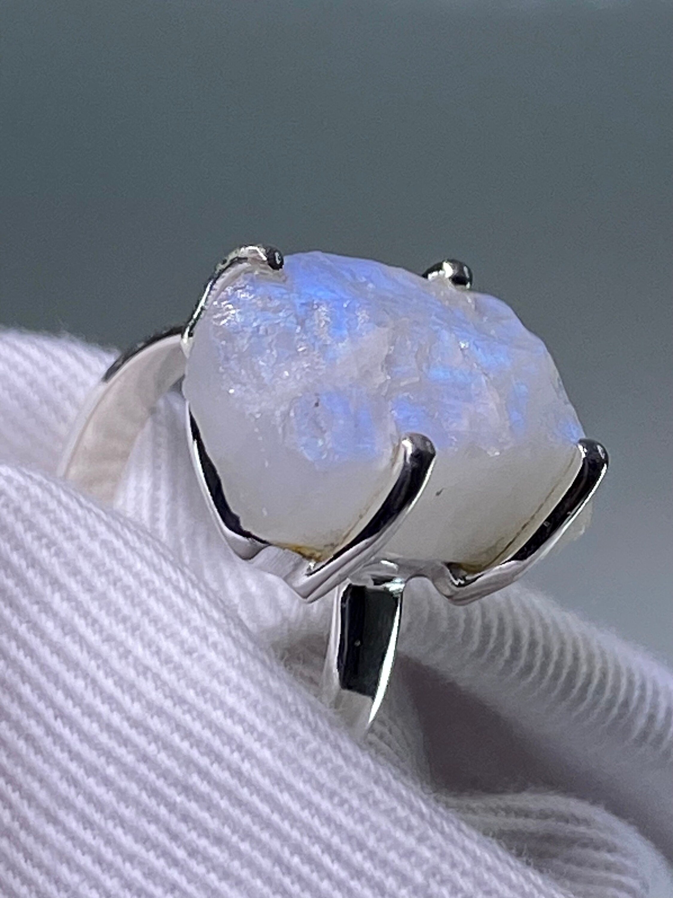 RAINBOW MOONSTONE ROUGH ring