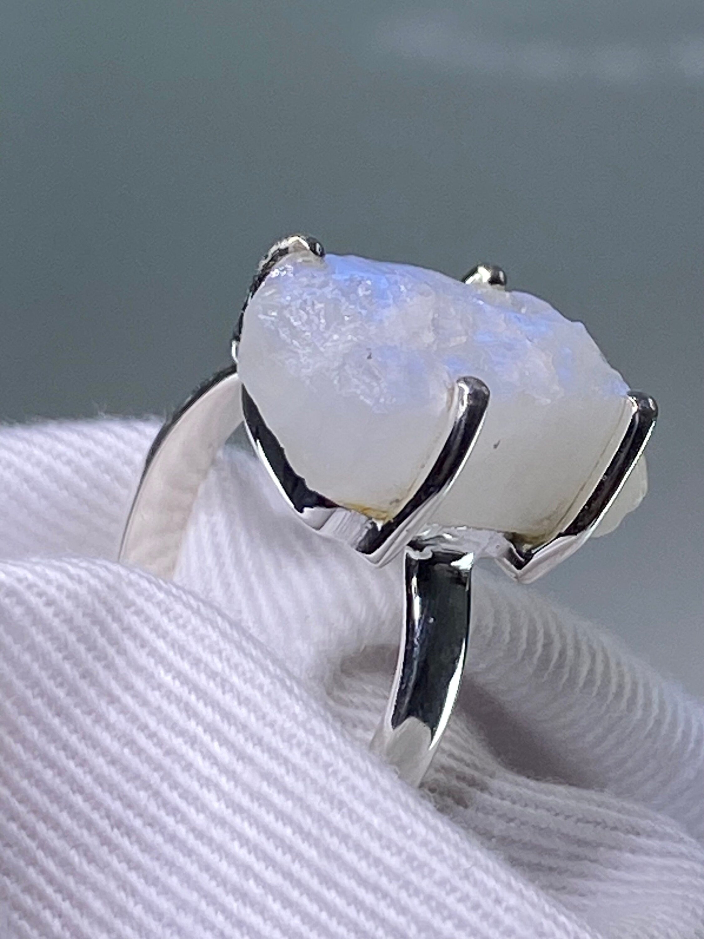 RAINBOW MOONSTONE ROUGH ring